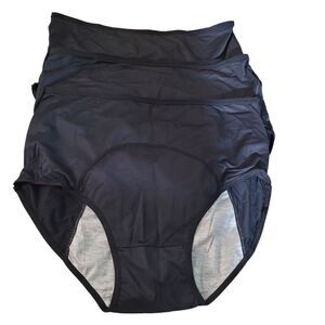 Design Comfort. Com Women`s High Waist LeakProof Underwear In black Size XL NWOT
